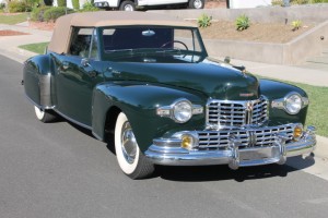 1947 Lincoln Continental Cabriolet. Beautifully restored, V-12 Lincoln engine rebuilt, a wonderful car being sold to settle estate. $57,500 CLICK THE PHOTO FOR MORE DETAILS