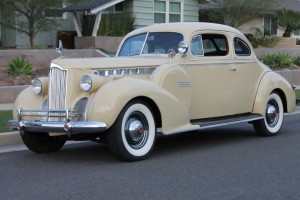 1940 Packard 160 Business coupe. Full CCCA Classic, sidemounts, 356 engine, factory overdrive, cormorant, spotlight, heater, radio. COMING SOON!