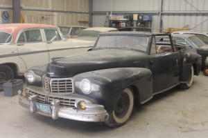 1946 Lincoln Continental Cabriolet. Needs restoration. Edmunds dual carburetor manifold! SOLD, OFF TO POLAND